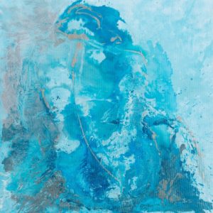 Carla Rigato - Donna d'acqua - 2015, acrilico su tela, 100x100 cm